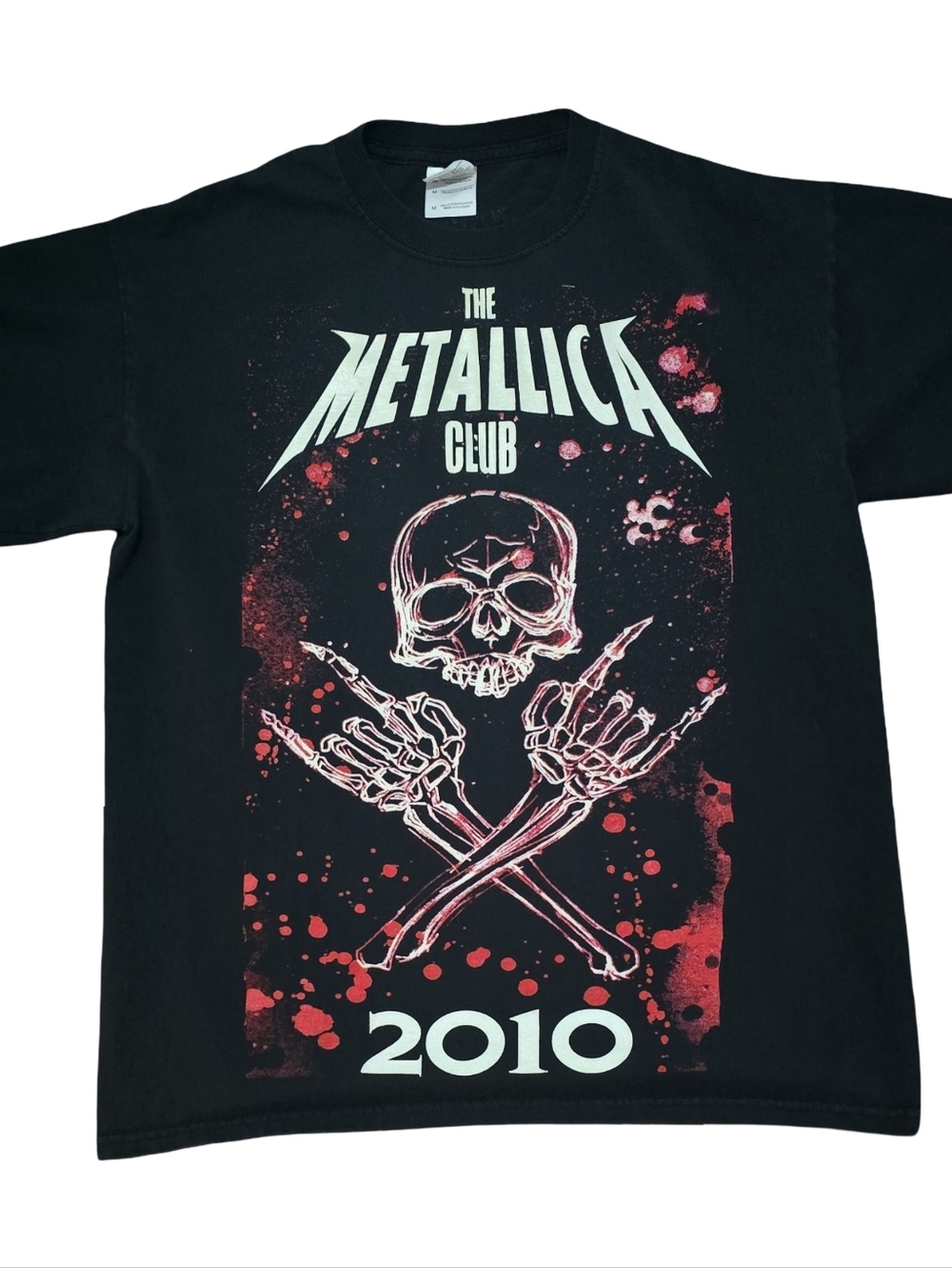 Y2k Vintage Metallica Rock Band Tee Metallica Club 2010 Shirt With Skull